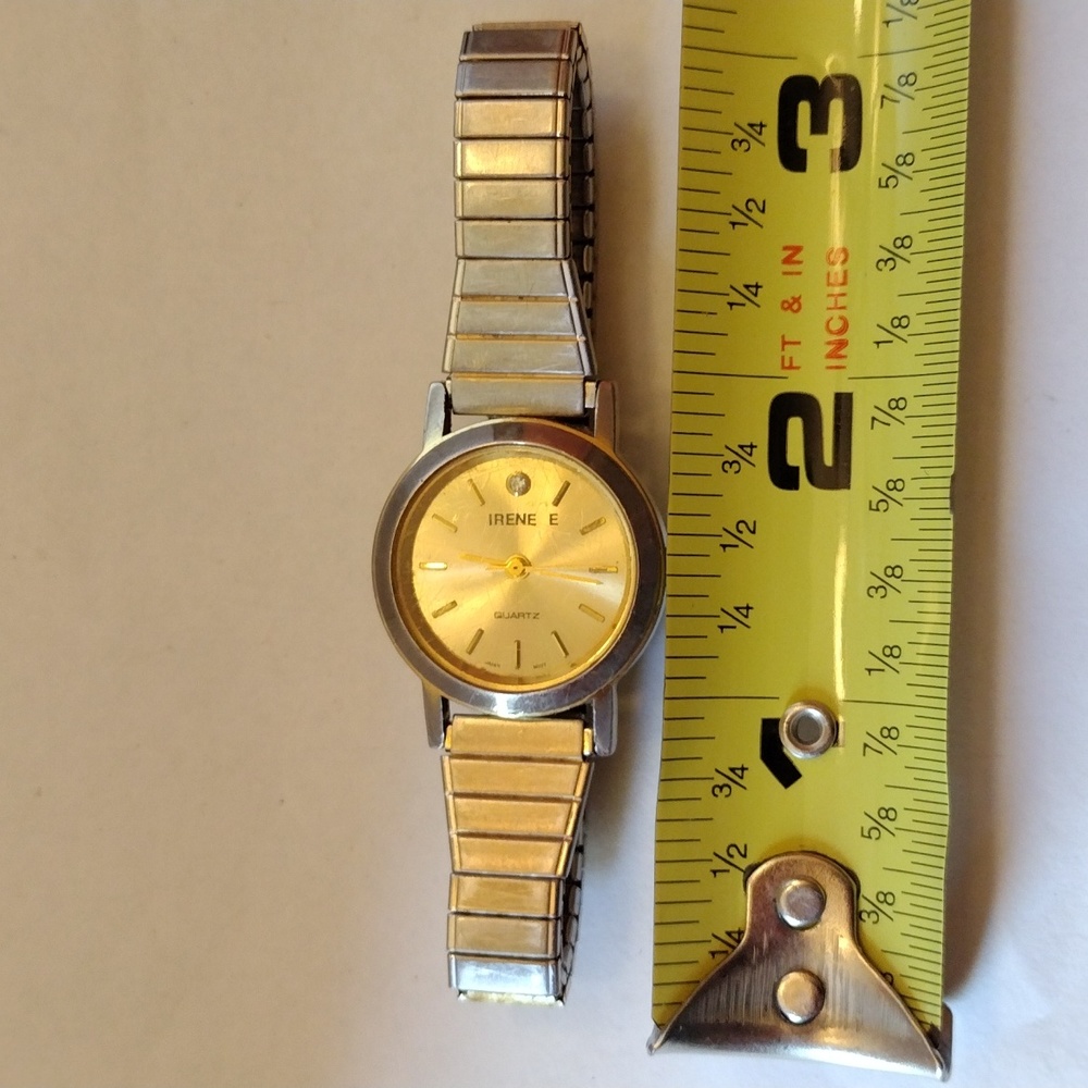SOLD!! Vintage 18K Gold Plated Speidel Women's Watch w Diamond Accent! - Picture 9 of 9